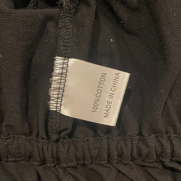 Black Self Tie Ruffle Sleeve Crop Top - Picture 5 of 6